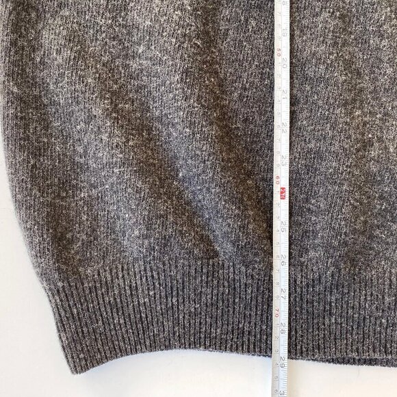 Vintage Cambridge Classics Wool V-Neck Sweater Mens XL Grandpa Italy Made Gray - Picture 6 of 7